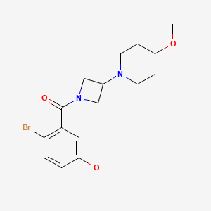 (2-Bromo-5-methoxyphenyl)(3-(4-methoxypiperidin-1-yl)azetidin-1-yl)methanone