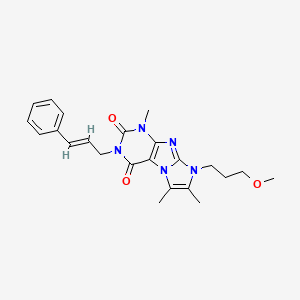 6-(3-methoxypropyl)-4,7,8-trimethyl-2-[(E)-3-phenylprop-2-enyl]purino[7,8-a]imidazole-1,3-dione