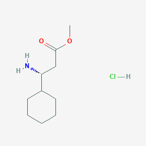 molecular formula C10H20ClNO2 B2569554 methyl (3R)-3-amino-3-cyclohexylpropanoate hydrochloride CAS No. 2219353-72-5
