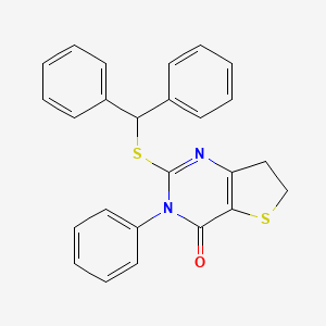 2-(benzhydrylthio)-3-phenyl-6,7-dihydrothieno[3,2-d]pyrimidin-4(3H)-one