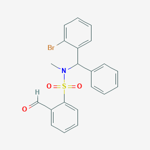 N-[(2-Bromophenyl)-phenylmethyl]-2-formyl-N-methylbenzenesulfonamide