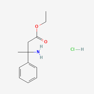 molecular formula C12H18ClNO2 B2569574 Ethyl 3-amino-3-phenylbutanoate hydrochloride CAS No. 1803583-96-1