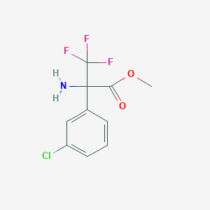 molecular formula C10H9ClF3NO2 B2569577 Methyl 2-amino-2-(3-chlorophenyl)-3,3,3-trifluoropropanoate CAS No. 1784564-31-3