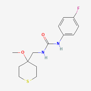 molecular formula C14H19FN2O2S B2569588 1-(4-fluorophenyl)-3-[(4-methoxythian-4-yl)methyl]urea CAS No. 2034453-76-2