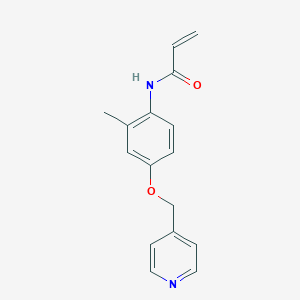 molecular formula C16H16N2O2 B2569623 N-[2-Methyl-4-(pyridin-4-ylmethoxy)phenyl]prop-2-enamide CAS No. 2361655-75-4
