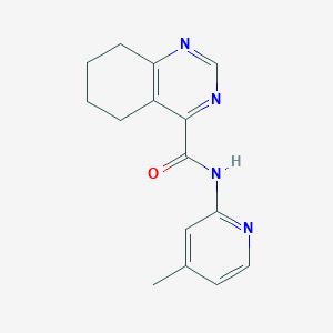 molecular formula C15H16N4O B2569679 N-(4-Methylpyridin-2-yl)-5,6,7,8-tetrahydroquinazoline-4-carboxamide CAS No. 2415520-62-4