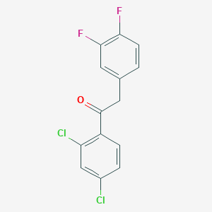 molecular formula C14H8Cl2F2O B2569682 1-(2,4-Dichlorophenyl)-2-(3,4-difluorophenyl)ethanone CAS No. 1540715-31-8