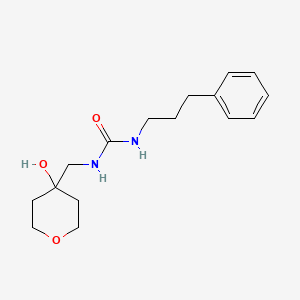 molecular formula C16H24N2O3 B2569685 3-[(4-hydroxyoxan-4-yl)methyl]-1-(3-phenylpropyl)urea CAS No. 1351641-04-7