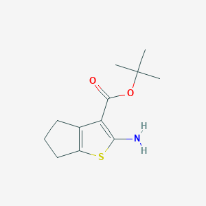 molecular formula C12H17NO2S B2569717 tert-butyl 2-amino-5,6-dihydro-4H-cyclopenta[b]thiophene-3-carboxylate CAS No. 59713-55-2