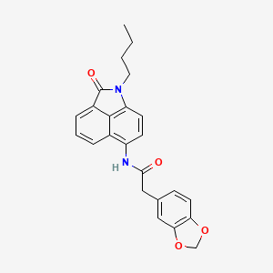 2-(benzo[d][1,3]dioxol-5-yl)-N-(1-butyl-2-oxo-1,2-dihydrobenzo[cd]indol-6-yl)acetamide
