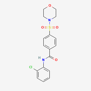 molecular formula C17H17ClN2O4S B2569728 N-(2-CHLOROPHENYL)-4-(MORPHOLINE-4-SULFONYL)BENZAMIDE CAS No. 313529-17-8