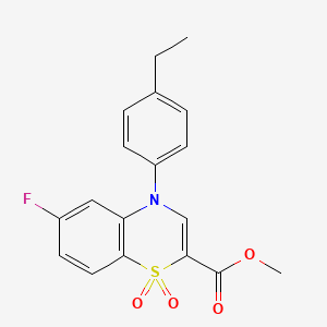 methyl 4-(4-ethylphenyl)-6-fluoro-4H-1,4-benzothiazine-2-carboxylate 1,1-dioxide