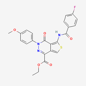 Ethyl 5-[(4-fluorobenzoyl)amino]-3-(4-methoxyphenyl)-4-oxothieno[3,4-d]pyridazine-1-carboxylate