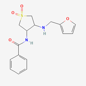 N-[4-(furan-2-ylmethylamino)-1,1-dioxothiolan-3-yl]benzamide