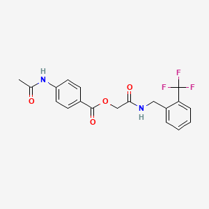 2-Oxo-2-((2-(trifluoromethyl)benzyl)amino)ethyl 4-acetamidobenzoate