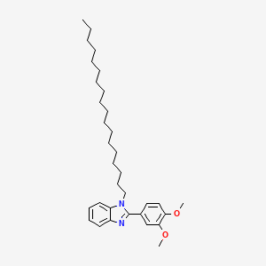 molecular formula C33H50N2O2 B2569779 2-(3,4-dimethoxyphenyl)-1-octadecyl-1H-1,3-benzodiazole CAS No. 477542-97-5