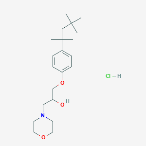 molecular formula C21H36ClNO3 B2569784 1-Morpholino-3-(4-(2,4,4-trimethylpentan-2-yl)phenoxy)propan-2-ol hydrochloride CAS No. 35375-22-5