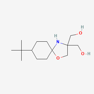 molecular formula C14H27NO3 B2569802 (8-Tert-butyl-1-oxa-4-azaspiro[4.5]decane-3,3-diyl)dimethanol CAS No. 288860-35-5
