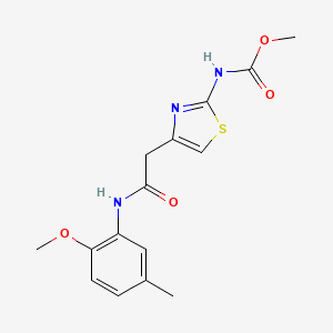 Methyl (4-(2-((2-methoxy-5-methylphenyl)amino)-2-oxoethyl)thiazol-2-yl)carbamate