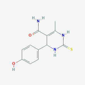 4-(4-Hydroxyphenyl)-6-methyl-2-thioxo-1,2,3,4-tetrahydropyrimidine-5-carboxamide