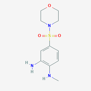 molecular formula C11H17N3O3S B2569813 1-N-Methyl-4-morpholin-4-ylsulfonylbenzene-1,2-diamine CAS No. 66315-28-4