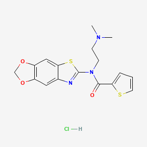 N-([1,3]dioxolo[4',5':4,5]benzo[1,2-d]thiazol-6-yl)-N-(2-(dimethylamino)ethyl)thiophene-2-carboxamide hydrochloride