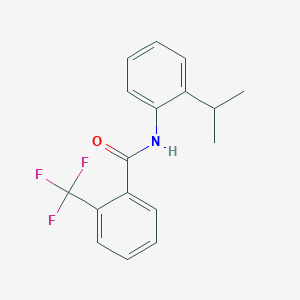 molecular formula C17H16F3NO B256982 N-(2-isopropylphenyl)-2-(trifluoromethyl)benzamide 