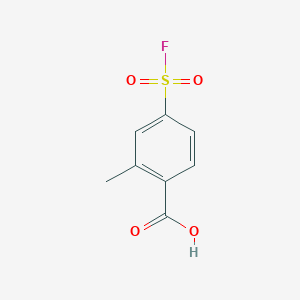 molecular formula C8H7FO4S B2569823 4-(Fluorosulfonyl)-2-methylbenzoic acid CAS No. 1934400-55-1