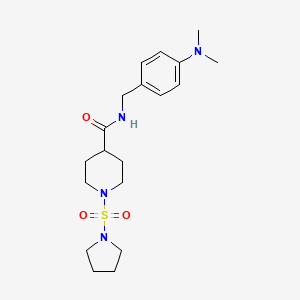 molecular formula C19H30N4O3S B2569844 N-(4-(dimethylamino)benzyl)-1-(pyrrolidin-1-ylsulfonyl)piperidine-4-carboxamide CAS No. 1428349-42-1