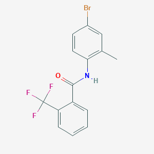 molecular formula C15H11BrF3NO B256985 N-(4-bromo-2-methylphenyl)-2-(trifluoromethyl)benzamide 