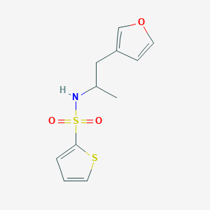 molecular formula C11H13NO3S2 B2569873 N-[1-(furan-3-yl)propan-2-yl]thiophene-2-sulfonamide CAS No. 1798542-95-6