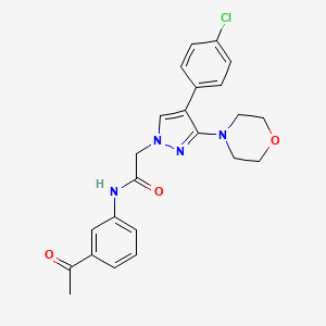 molecular formula C23H23ClN4O3 B2569889 N-(3-acetylphenyl)-2-(4-(4-chlorophenyl)-3-morpholino-1H-pyrazol-1-yl)acetamide CAS No. 1286713-04-9