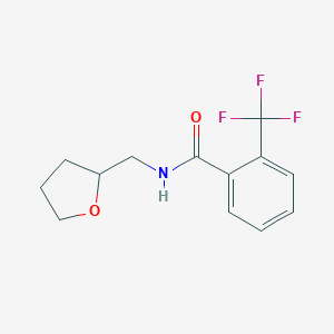 molecular formula C13H14F3NO2 B256989 N-(tetrahydro-2-furanylmethyl)-2-(trifluoromethyl)benzamide 