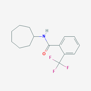 molecular formula C15H18F3NO B256992 N-cycloheptyl-2-(trifluoromethyl)benzamide 