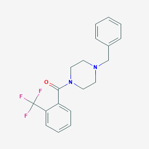 molecular formula C19H19F3N2O B256995 1-Benzyl-4-[2-(trifluoromethyl)benzoyl]piperazine 