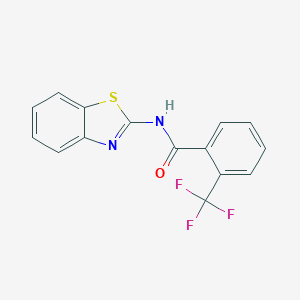 molecular formula C15H9F3N2OS B257003 N-(1,3-benzothiazol-2-yl)-2-(trifluoromethyl)benzamide 