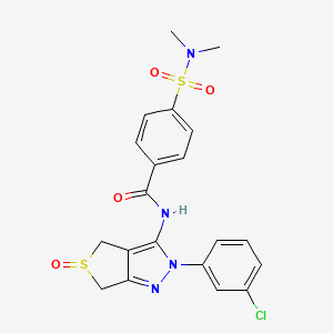 B2570052 N-(2-(3-chlorophenyl)-5-oxido-4,6-dihydro-2H-thieno[3,4-c]pyrazol-3-yl)-4-(N,N-dimethylsulfamoyl)benzamide CAS No. 1019102-92-1