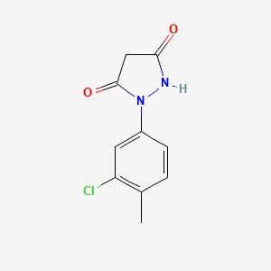 molecular formula C10H9ClN2O2 B2570091 1-(3-Chloro-4-methylphenyl)pyrazolidine-3,5-dione CAS No. 333342-82-8