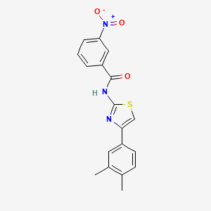 molecular formula C18H15N3O3S B2570118 N-[4-(3,4-dimethylphenyl)-1,3-thiazol-2-yl]-3-nitrobenzamide CAS No. 317853-91-1