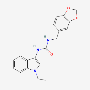 1-(benzo[d][1,3]dioxol-5-ylmethyl)-3-(1-ethyl-1H-indol-3-yl)urea