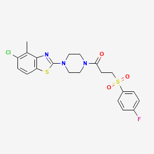 5-Chloro-2-(4-{3-[(4-fluorophenyl)sulfonyl]propanoyl}piperazin-1-yl)-4-methyl-1,3-benzothiazole