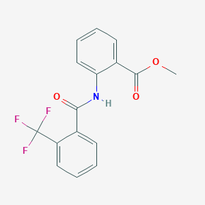 molecular formula C16H12F3NO3 B257014 methyl 2-{[2-(trifluoromethyl)benzoyl]amino}benzoate 