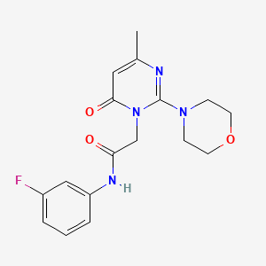 molecular formula C17H19FN4O3 B2570153 N-(3-fluorophenyl)-2-[4-methyl-2-(morpholin-4-yl)-6-oxo-1,6-dihydropyrimidin-1-yl]acetamide CAS No. 1251677-84-5