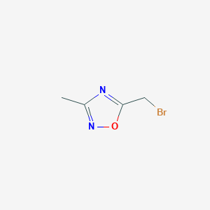 molecular formula C4H5BrN2O B2570165 5-(Bromomethyl)-3-methyl-1,2,4-oxadiazole CAS No. 875644-71-6