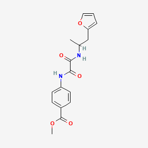 molecular formula C17H18N2O5 B2570201 methyl 4-({[1-(furan-2-yl)propan-2-yl]carbamoyl}formamido)benzoate CAS No. 1226456-93-4