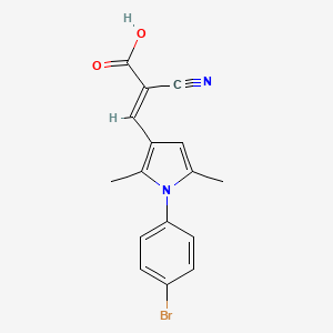 3-[1-(4-bromophenyl)-2,5-dimethyl-1H-pyrrol-3-yl]-2-cyanoprop-2-enoic acid