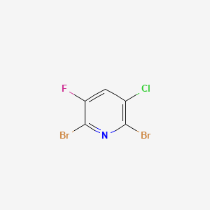 molecular formula C5HBr2ClFN B2570208 2,6-Dibromo-3-chloro-5-fluoropyridine CAS No. 2183999-08-6