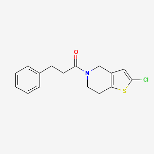1-(2-chloro-6,7-dihydrothieno[3,2-c]pyridin-5(4H)-yl)-3-phenylpropan-1-one