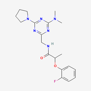 N-((4-(dimethylamino)-6-(pyrrolidin-1-yl)-1,3,5-triazin-2-yl)methyl)-2-(2-fluorophenoxy)propanamide