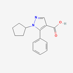 1-cyclopentyl-5-phenyl-1H-pyrazole-4-carboxylic acid